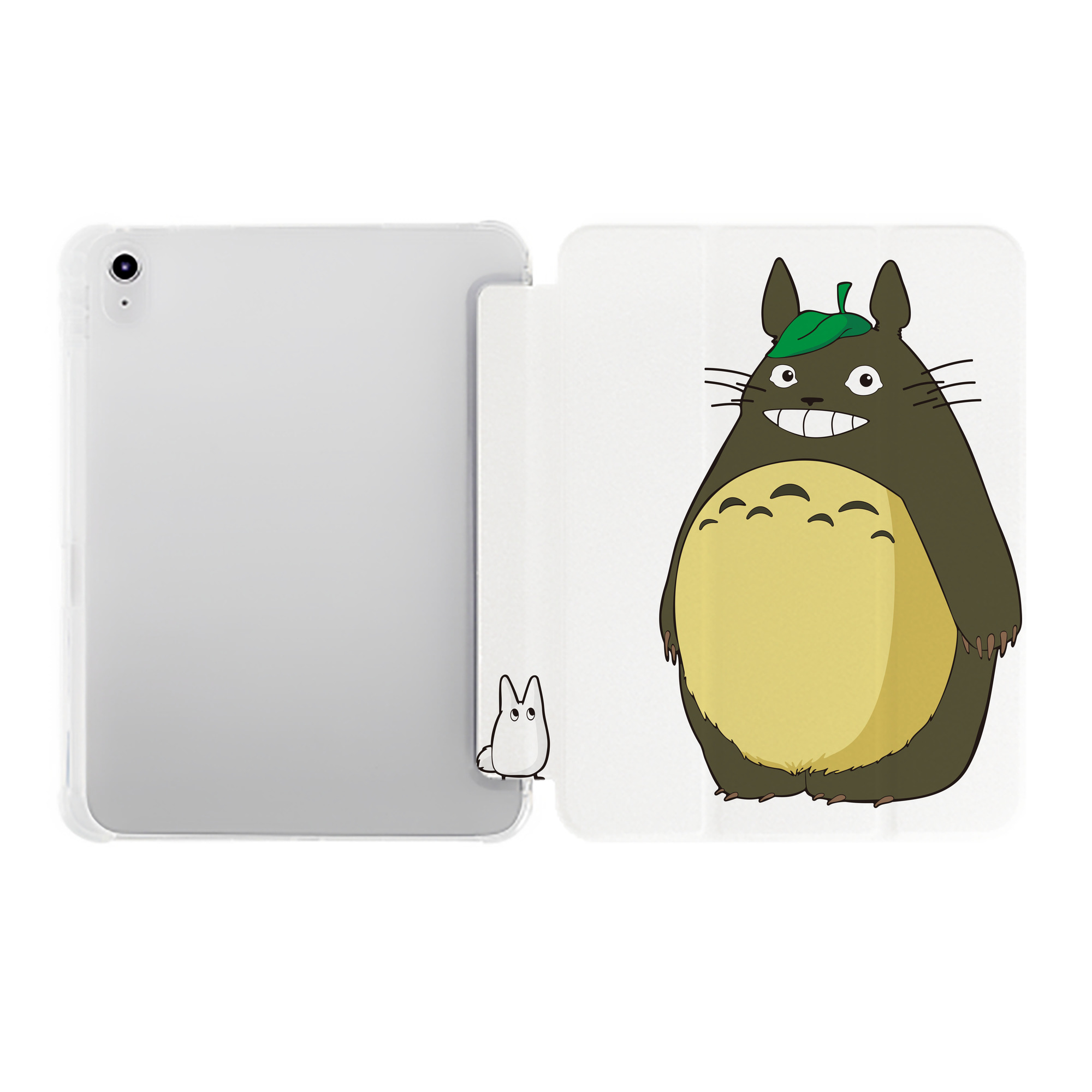 （画像用） となりのトトロ 草壁メイ 草壁サツキ My Neighbor Totoro Satsuki Kusakabe Mei Kusakabe IPad ケース ペン収納付き 三つ折りスタンド PUレザー×シリコン 対応機種9.5/10.5/10.9インチ